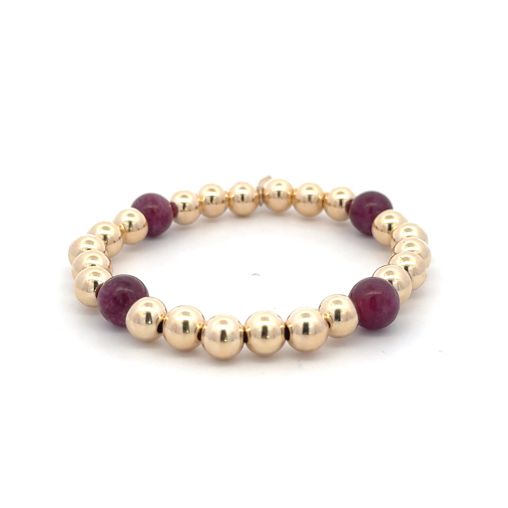 Nice 7mm burgundy gold coloured