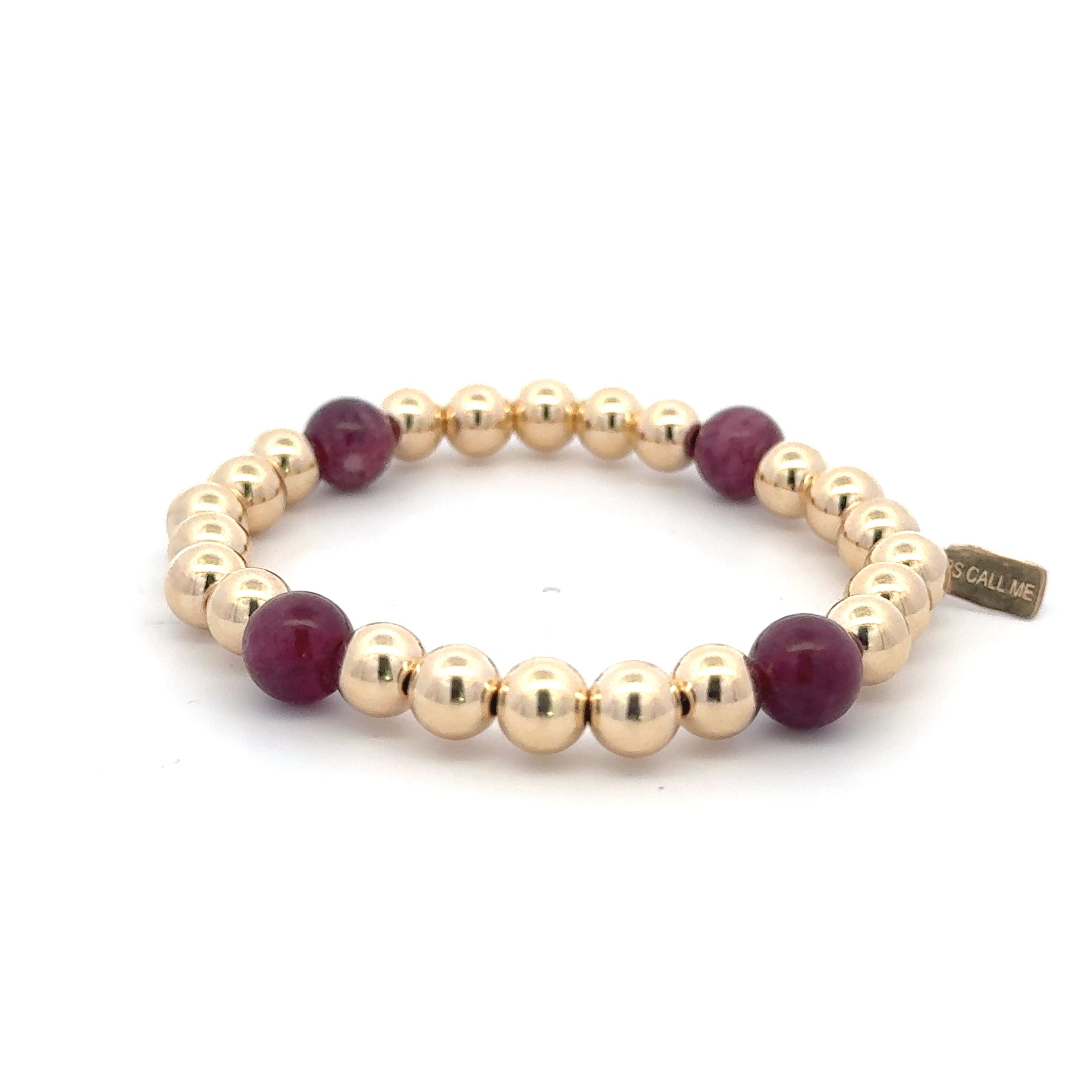 Nice 7mm burgundy gold coloured