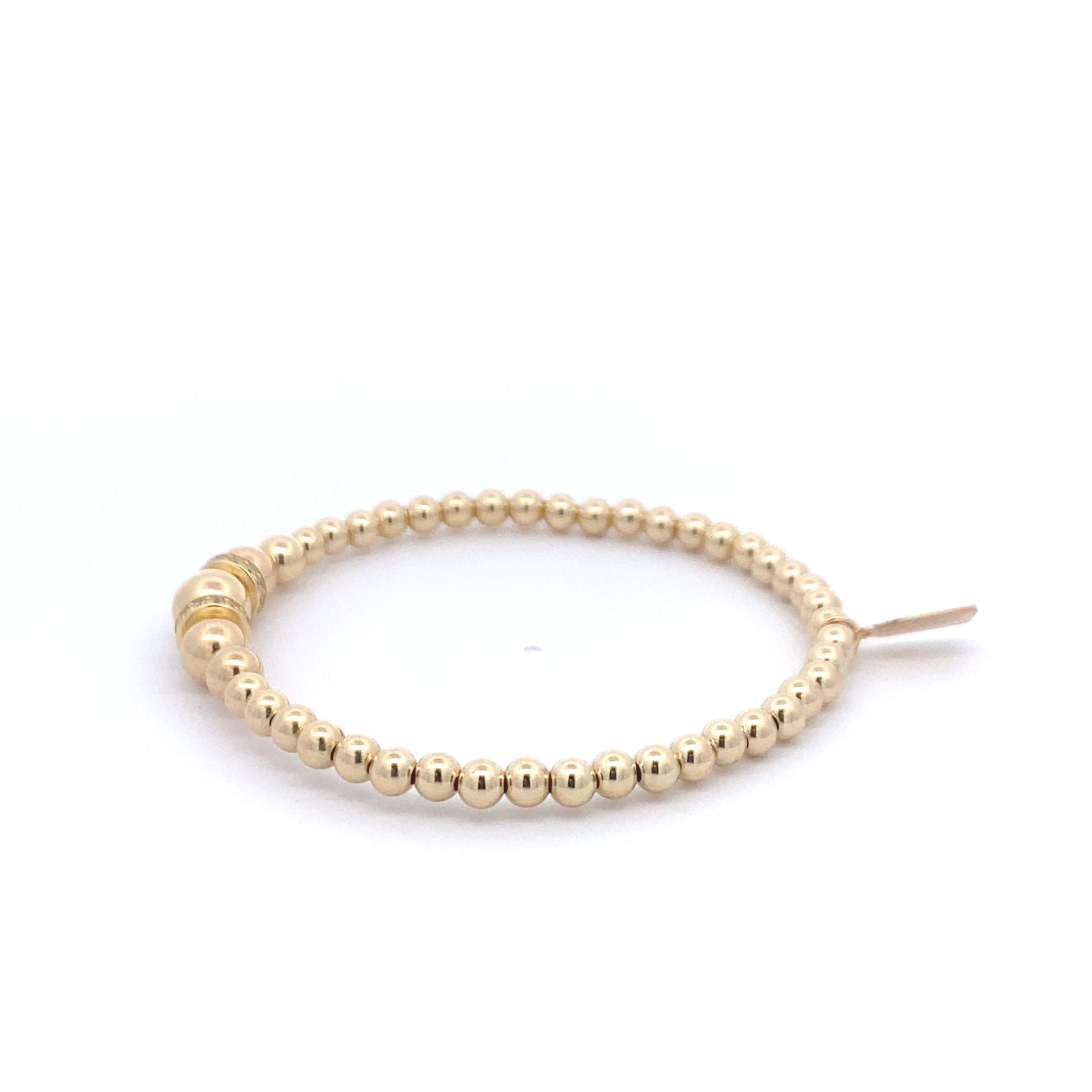 Rondel cc three 6mm gold coloured