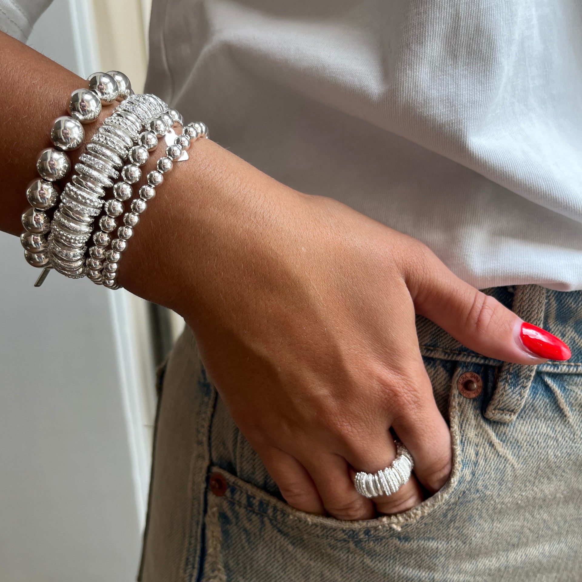 Silver bracelets