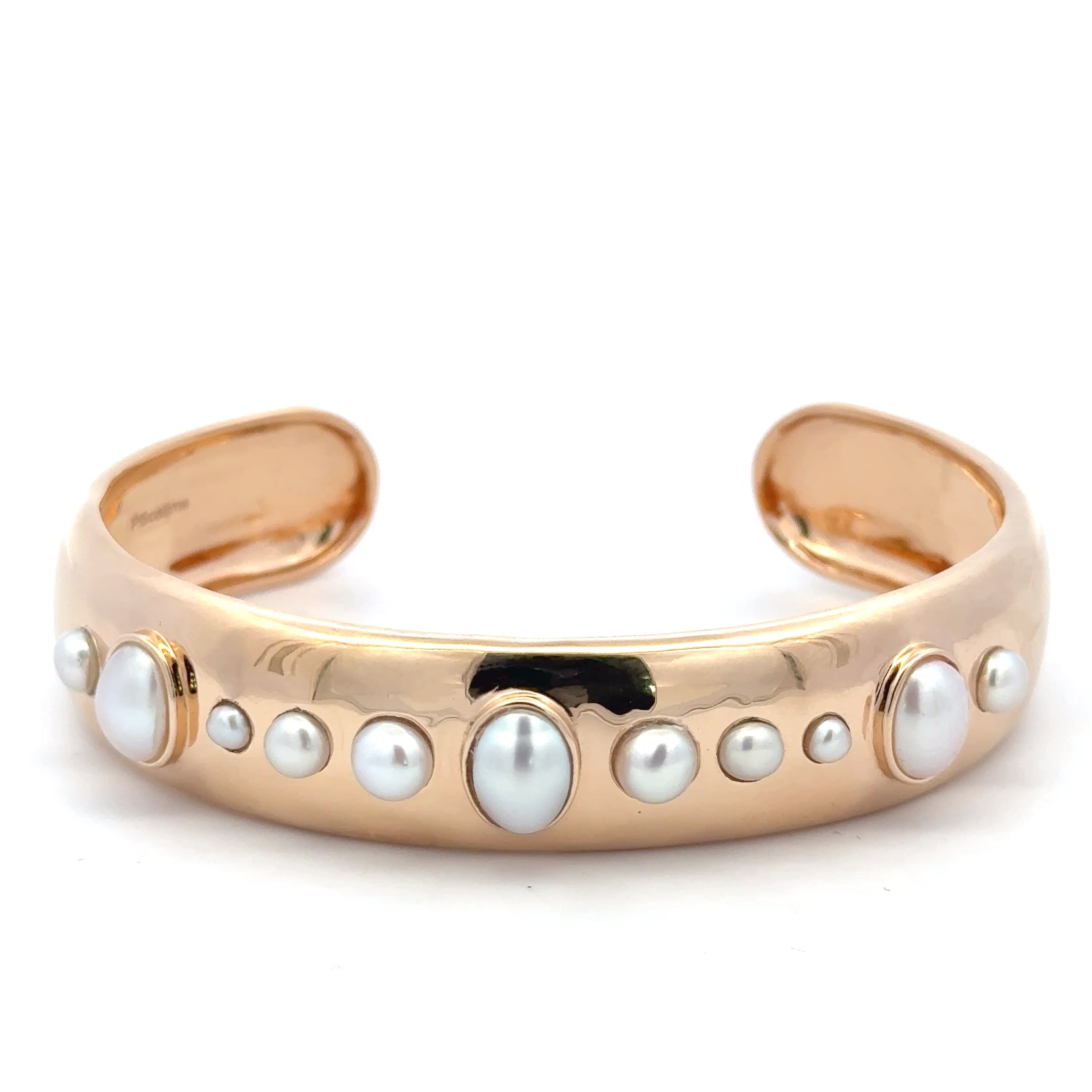 Bangle dream open pearl goldplated