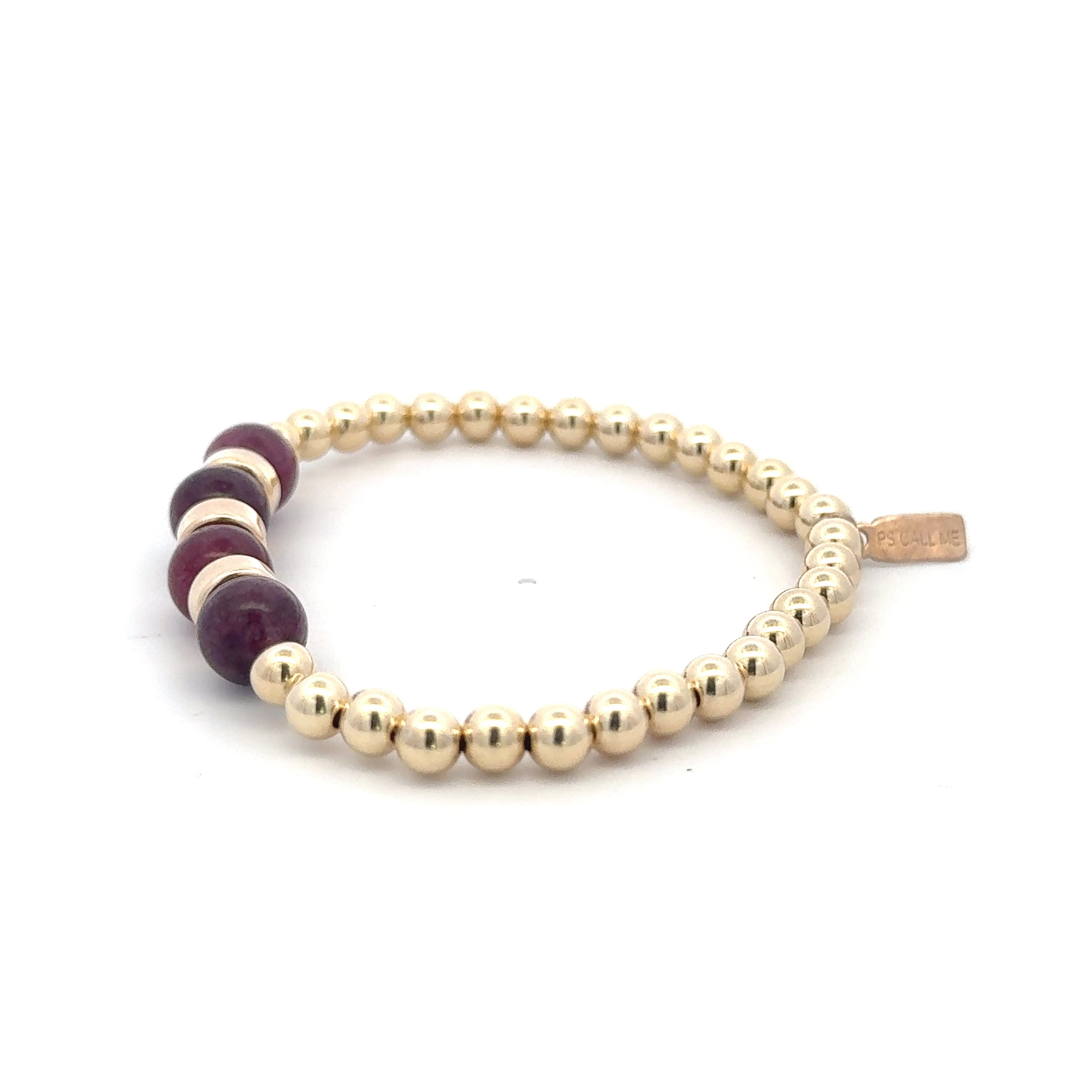 Lourdes burgundy gold coloured