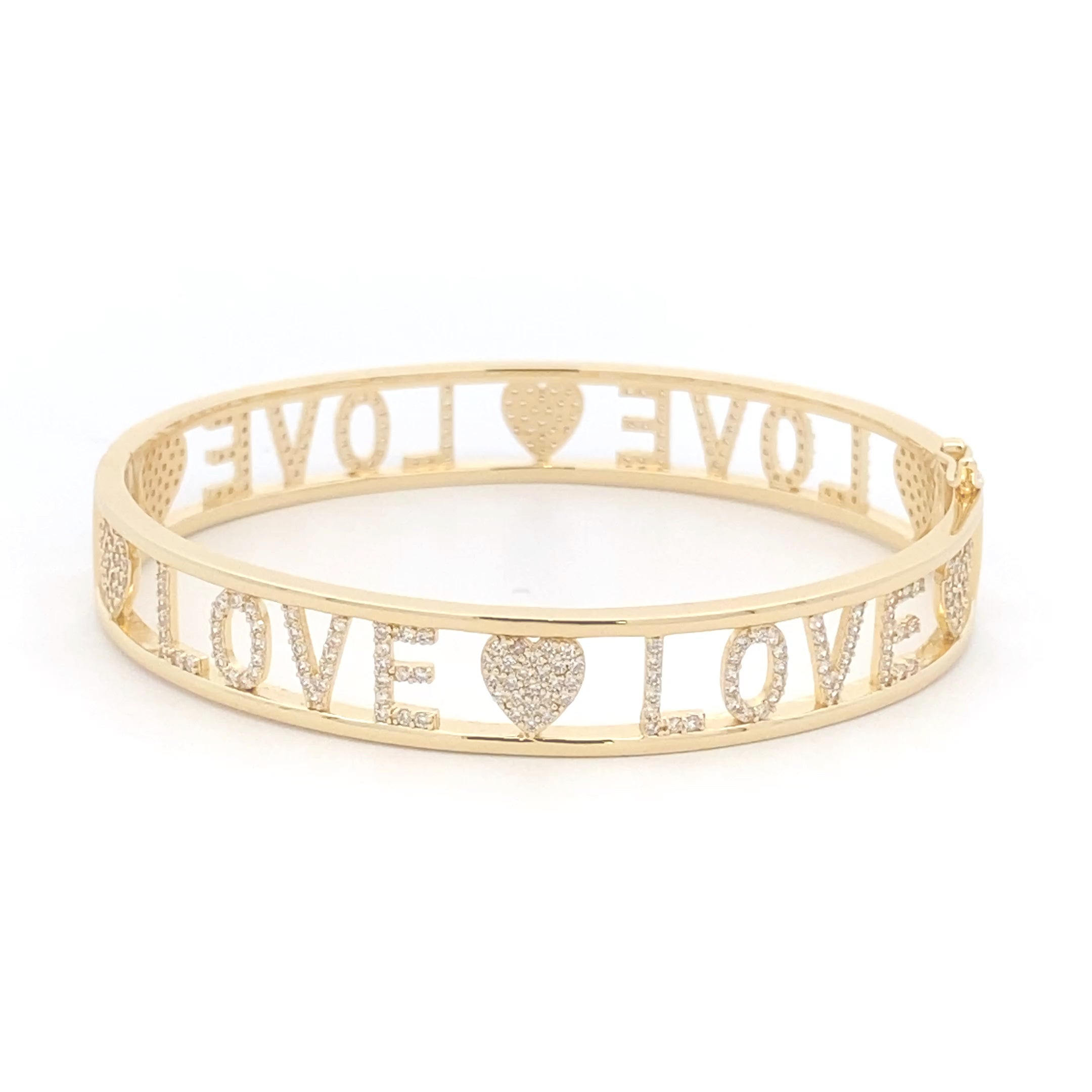 Bangle peace gold plated