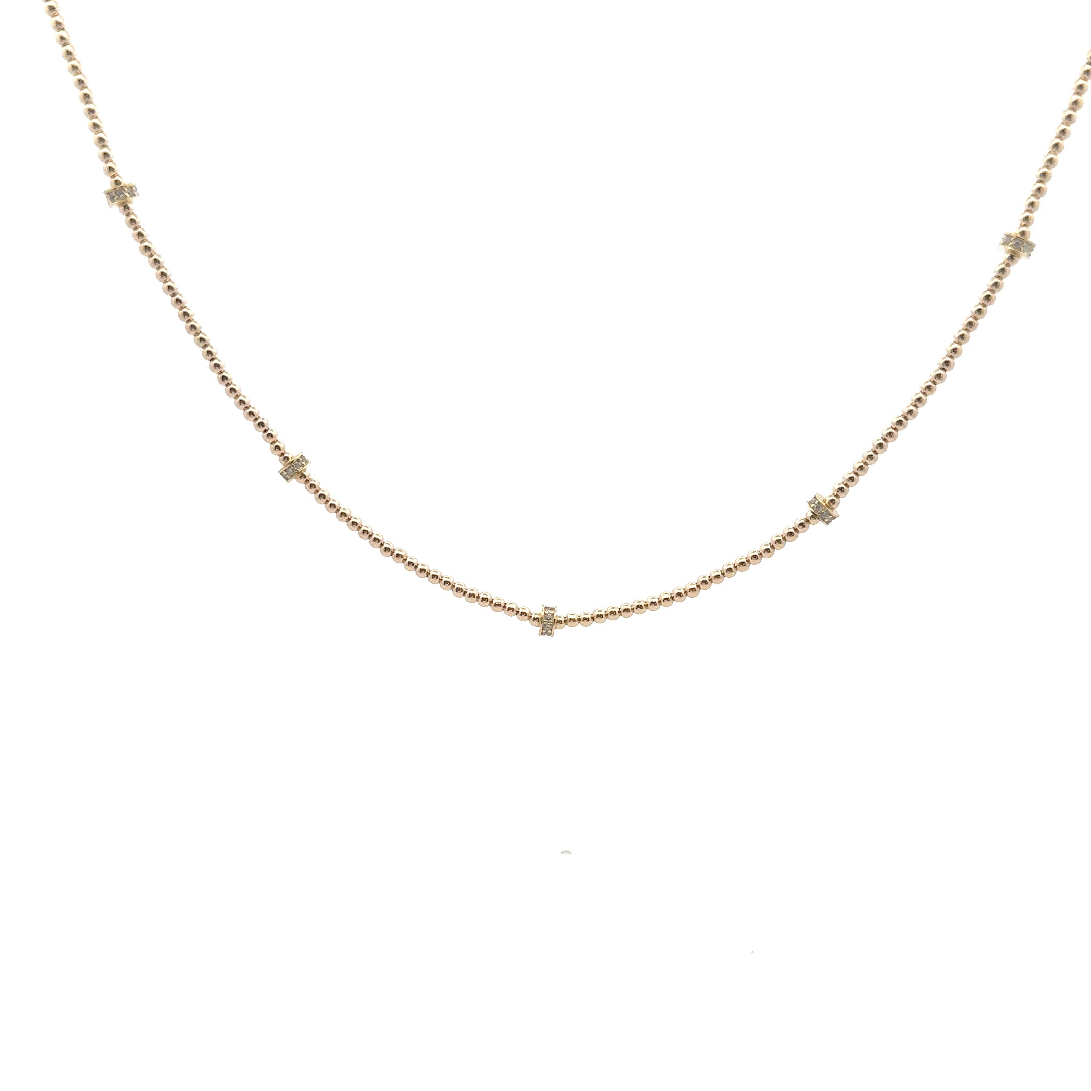 Necklace rondel cc 5 gold coloured