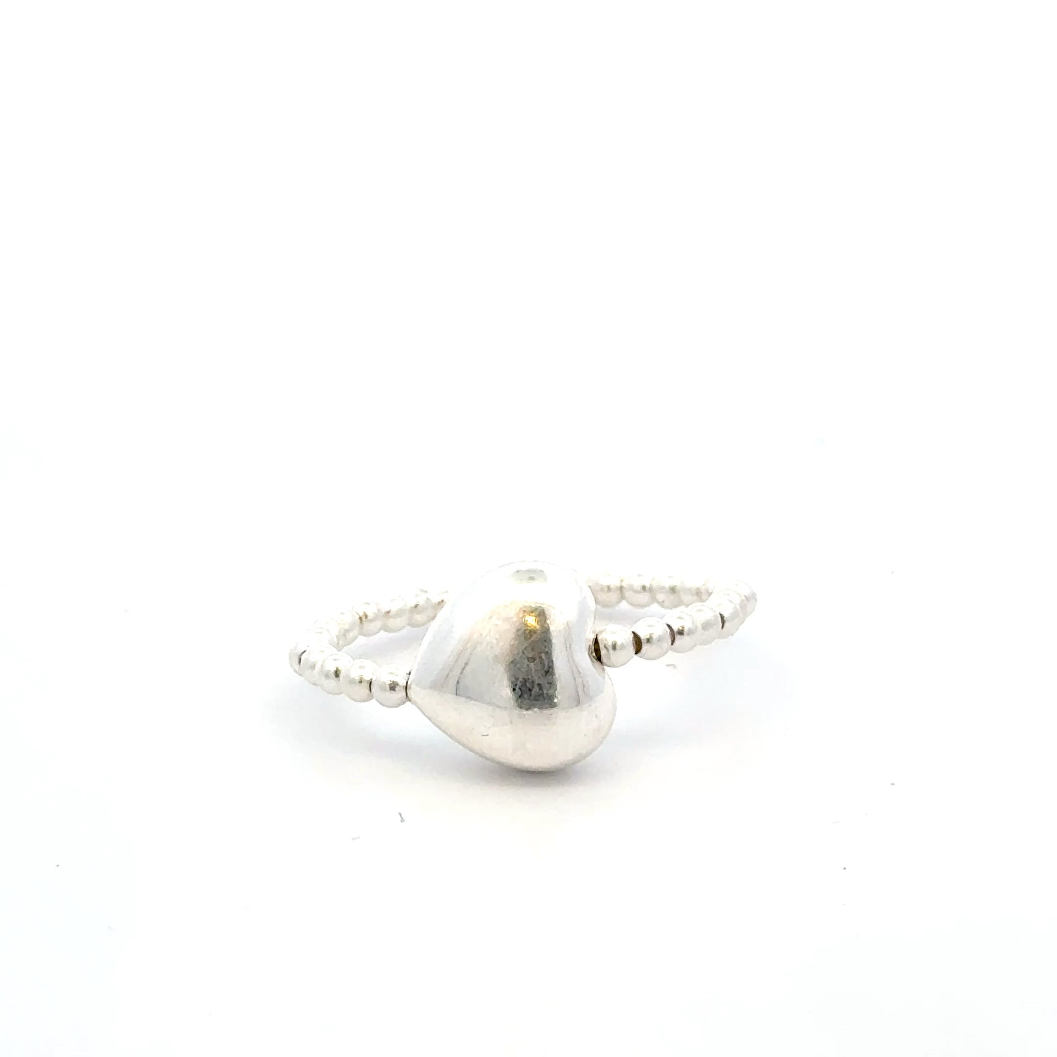 Ring heart puff silver