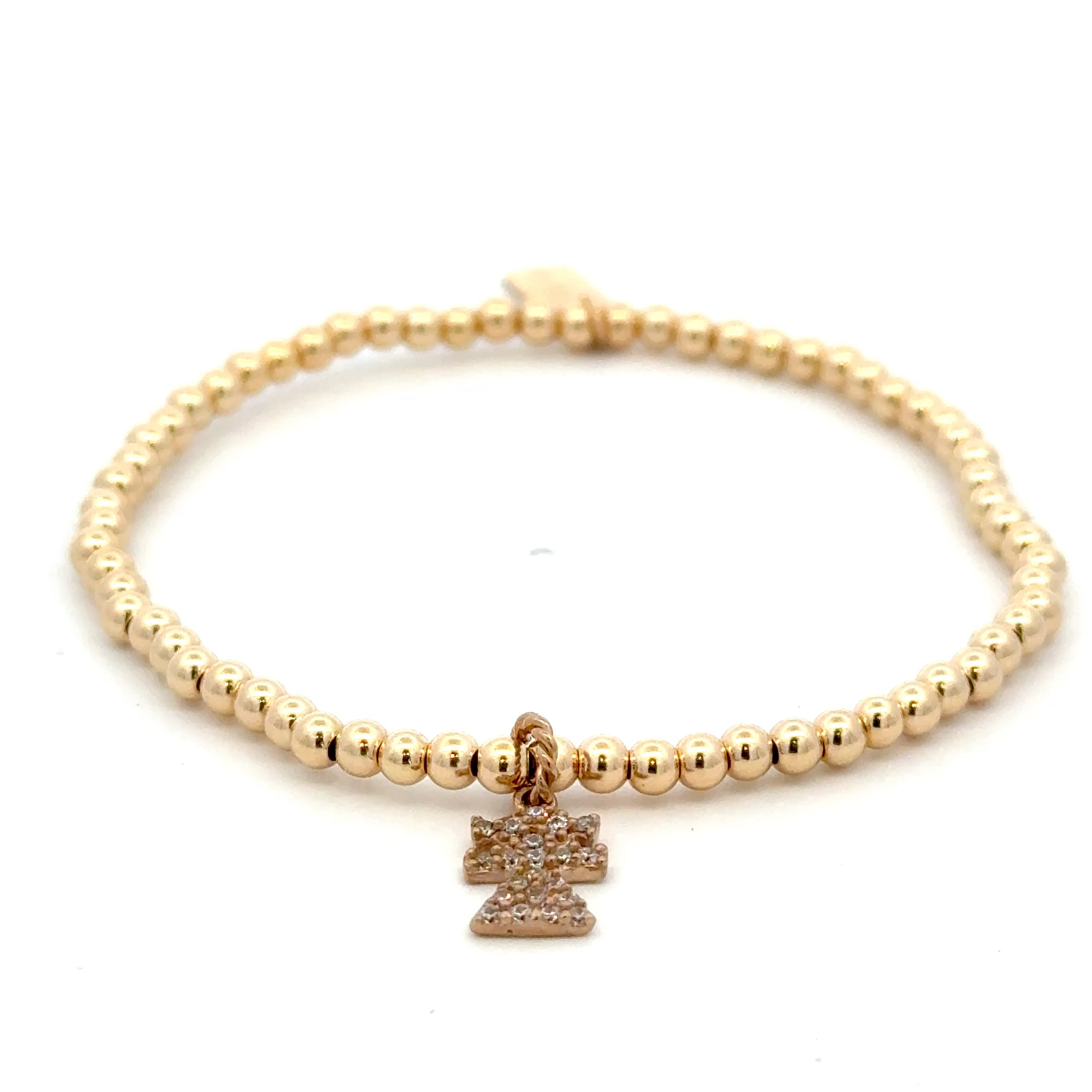 Girl hang gold coloured