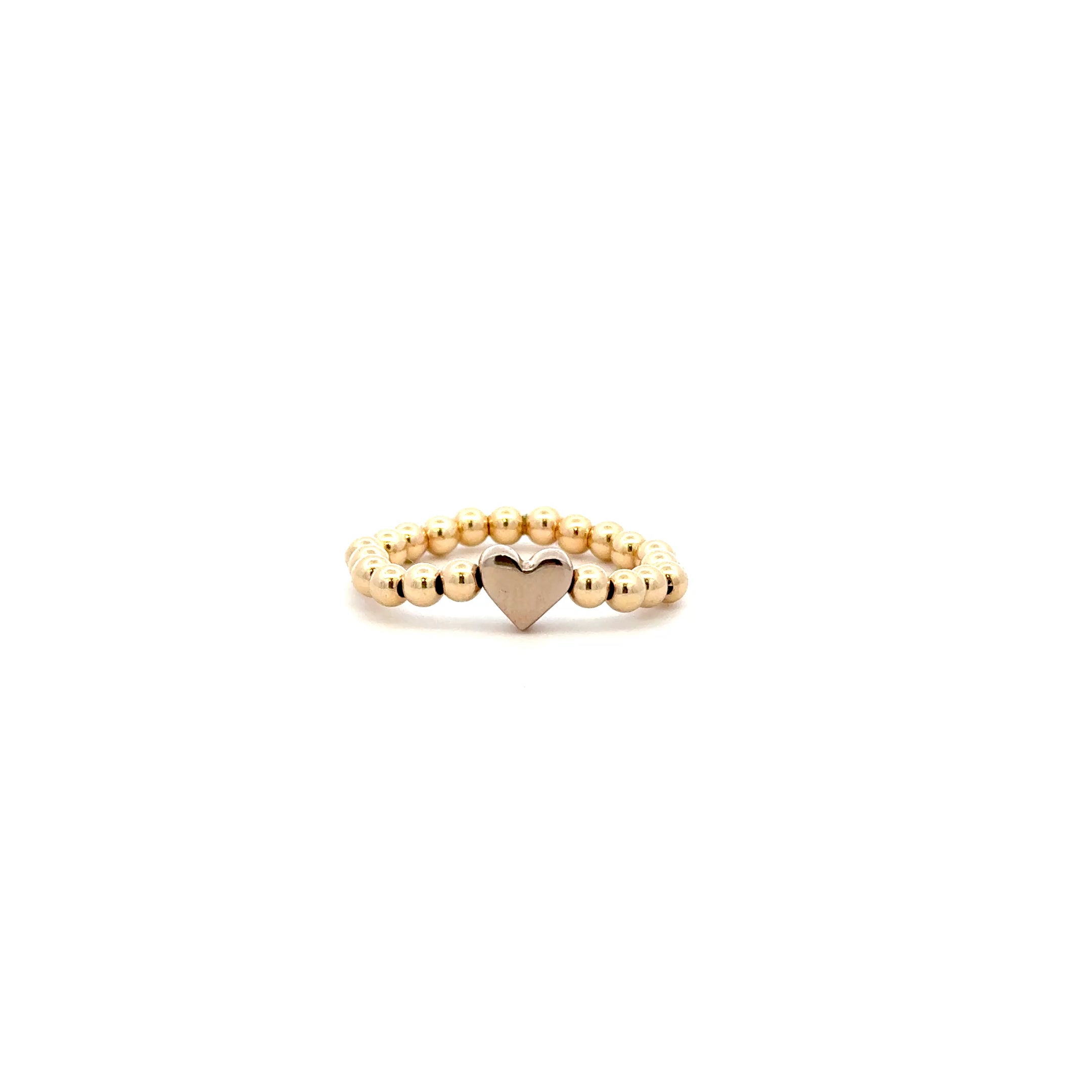 Ring heart small gold coloured