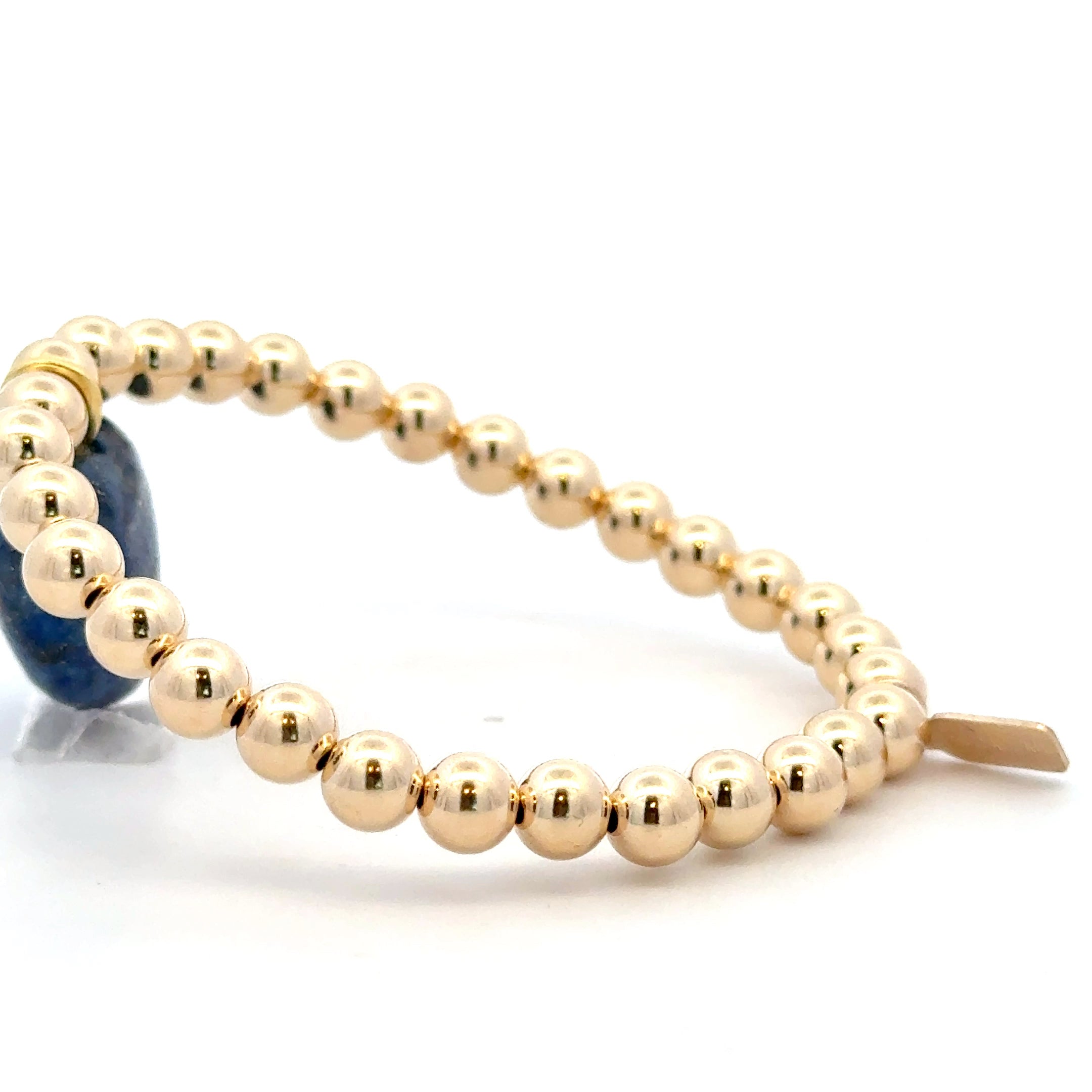 Heart julie blue gold coloured