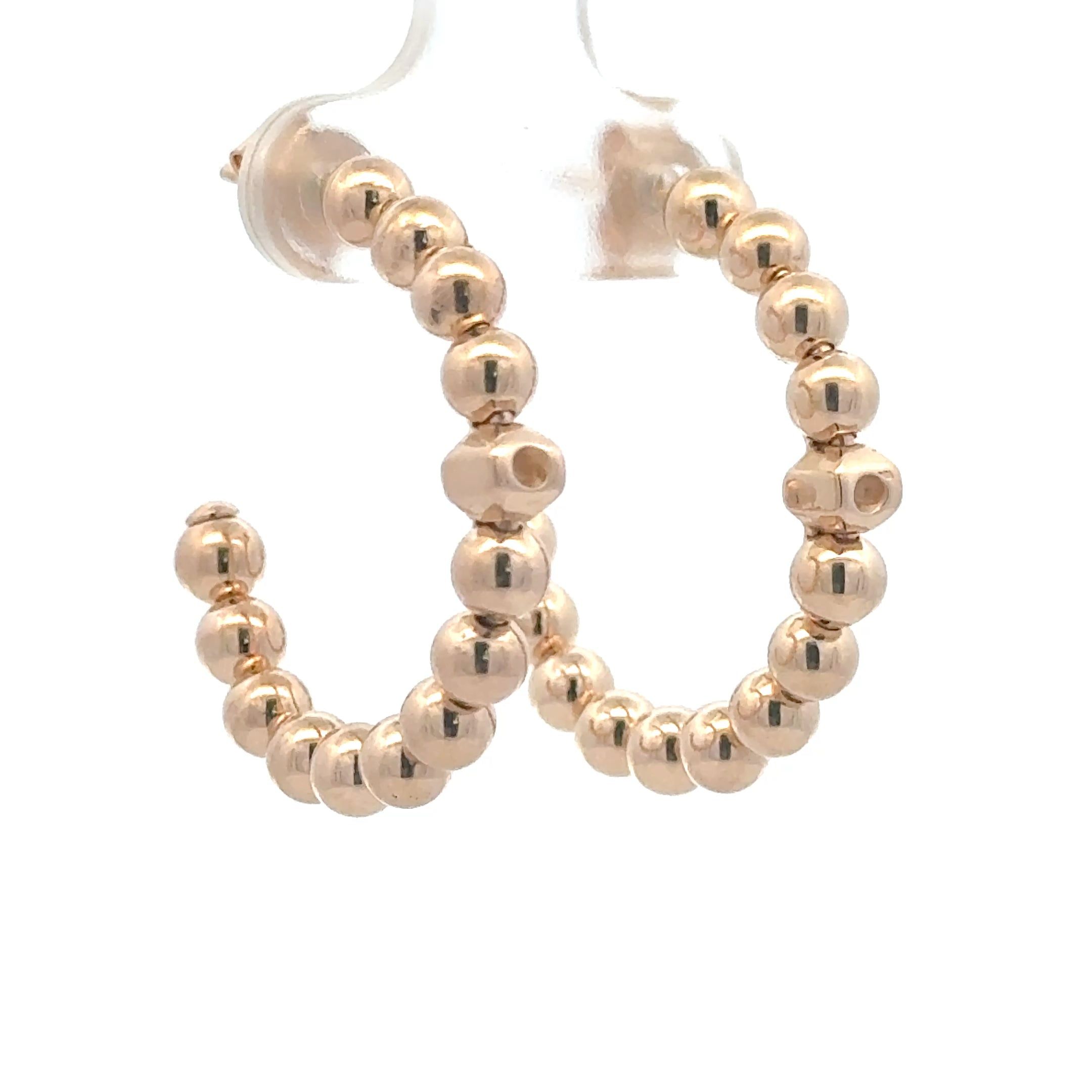 Earrings click goldplated - pearl