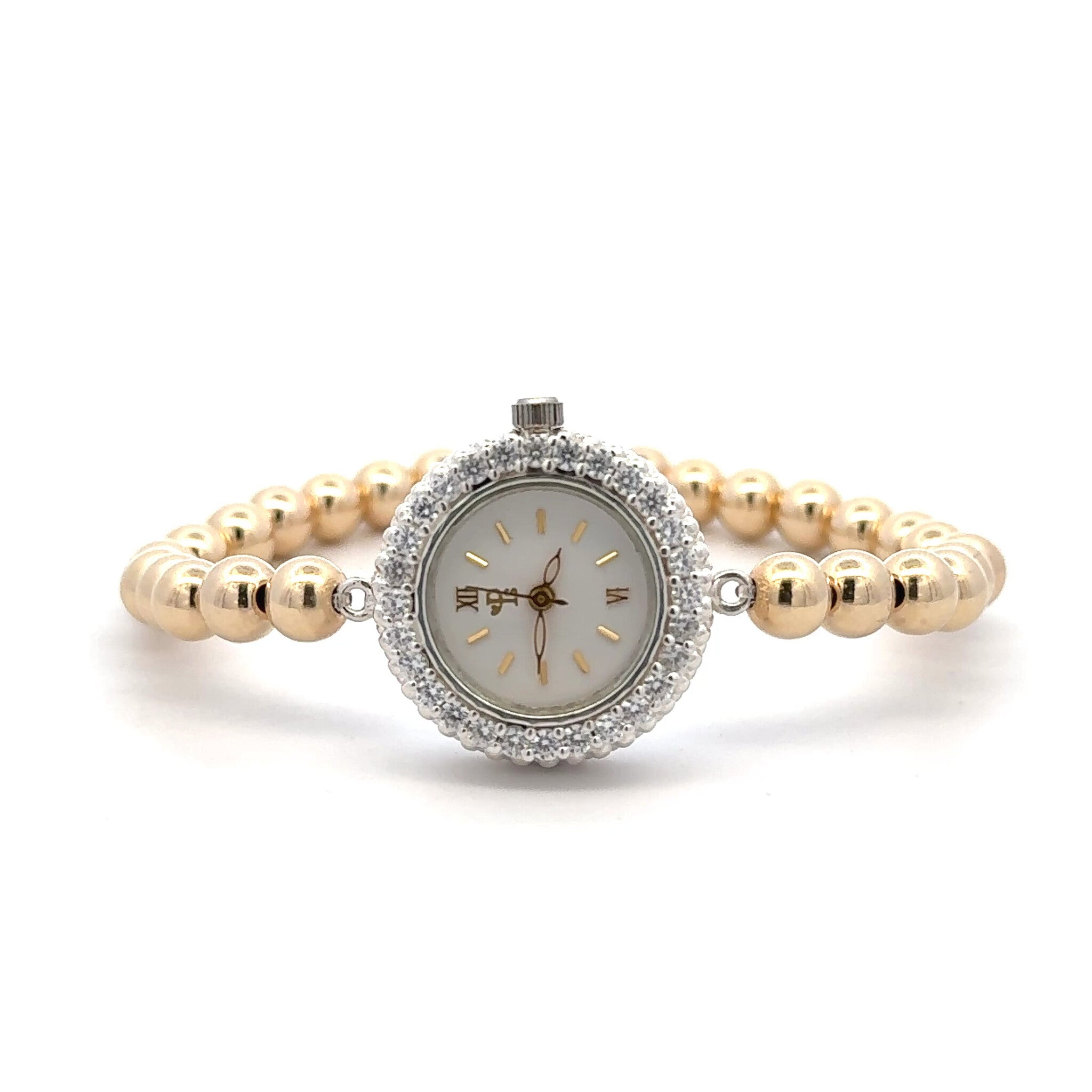 Watch silver 6mm gold coloured