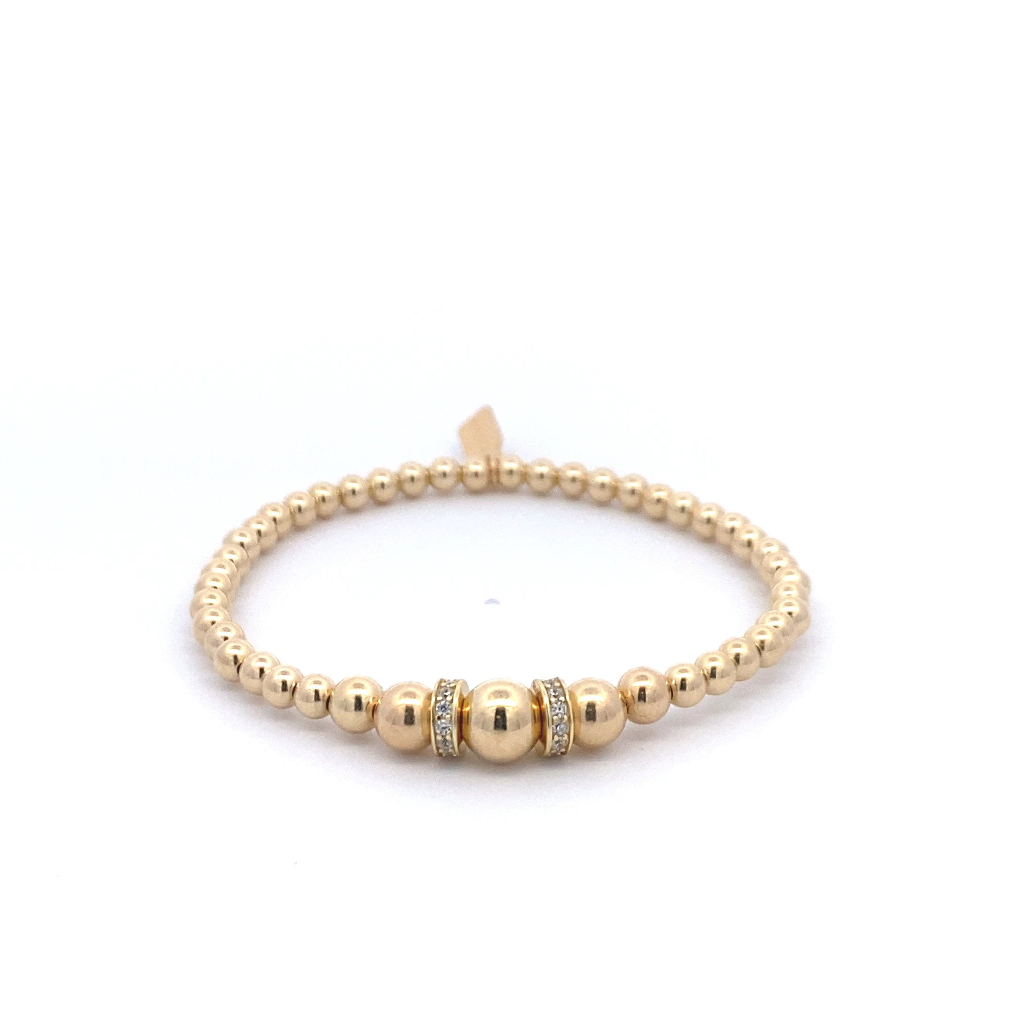Rondel cc three 6mm gold coloured