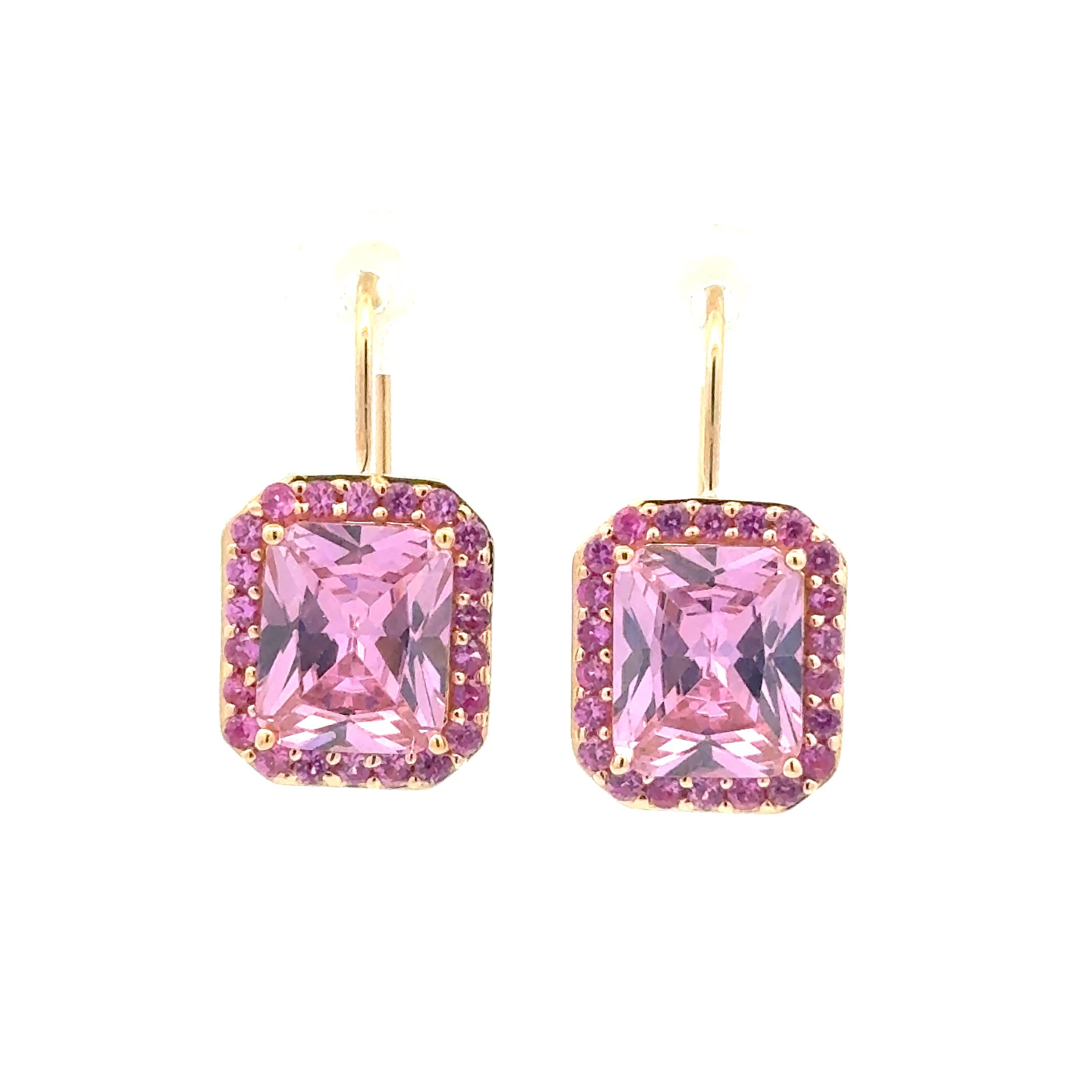 Earrings ivy pink gold coloured