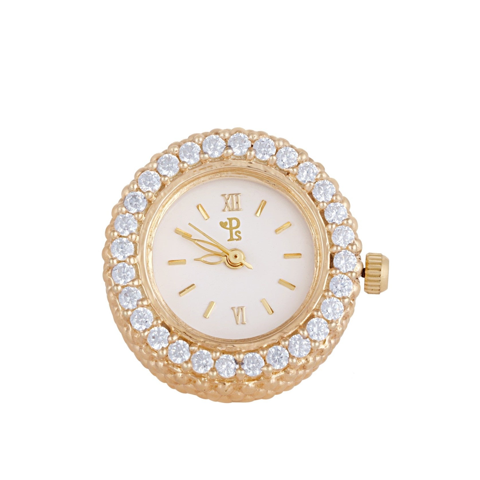 Ring watch goldplated