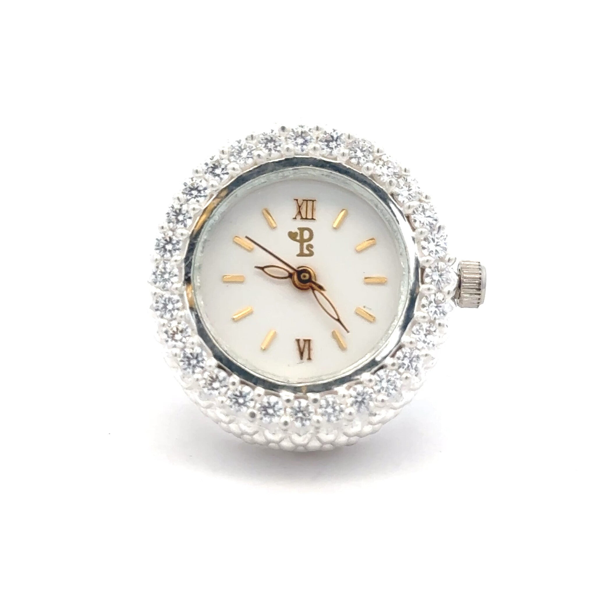 Ring watch silver