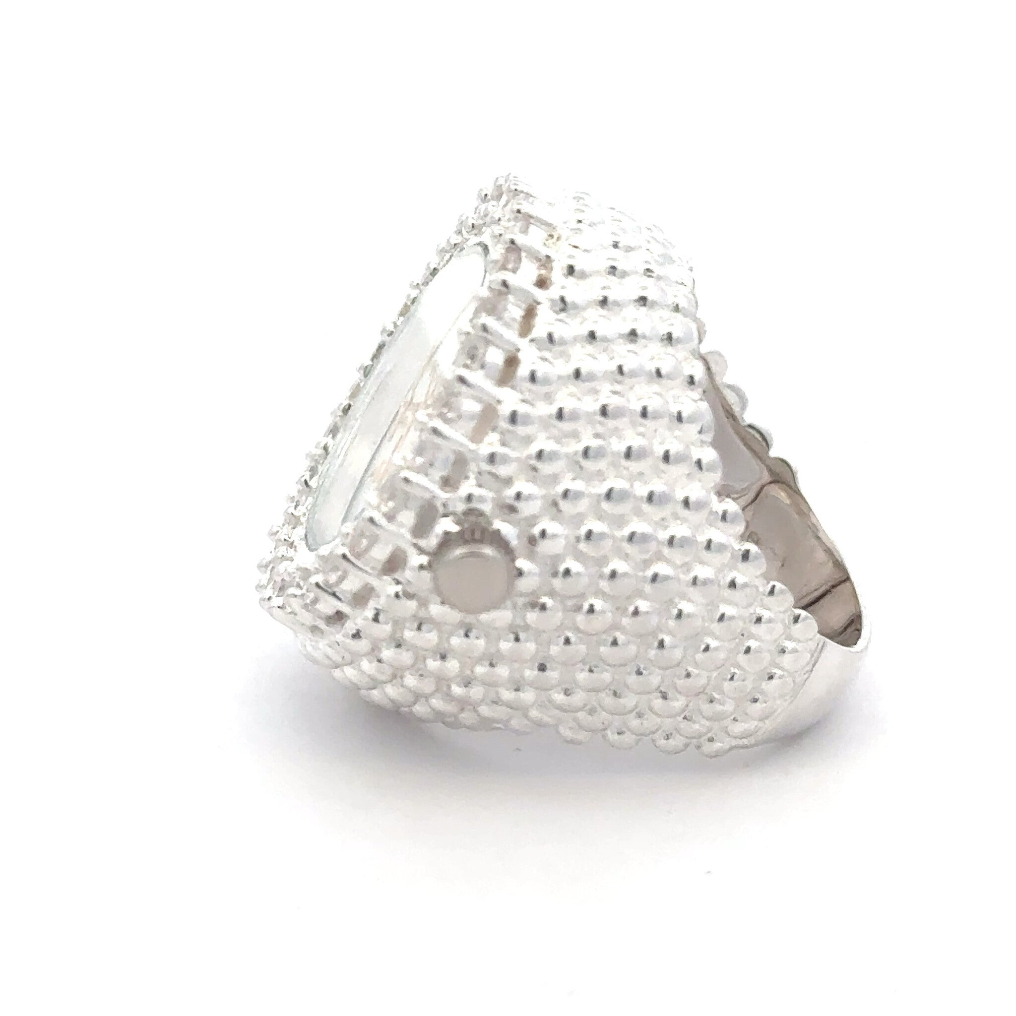 Ring watch silver