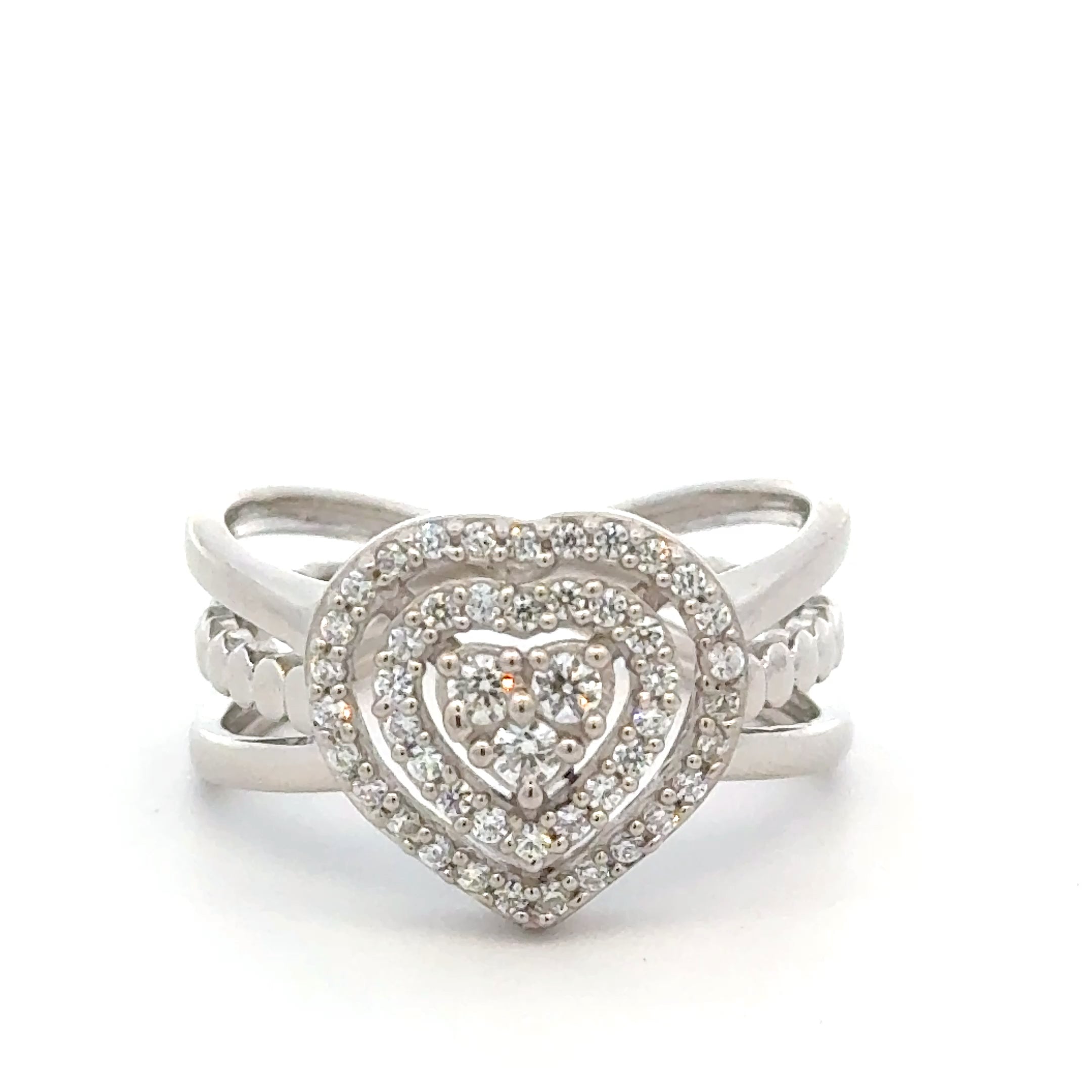 Ring cleo heart cc silver