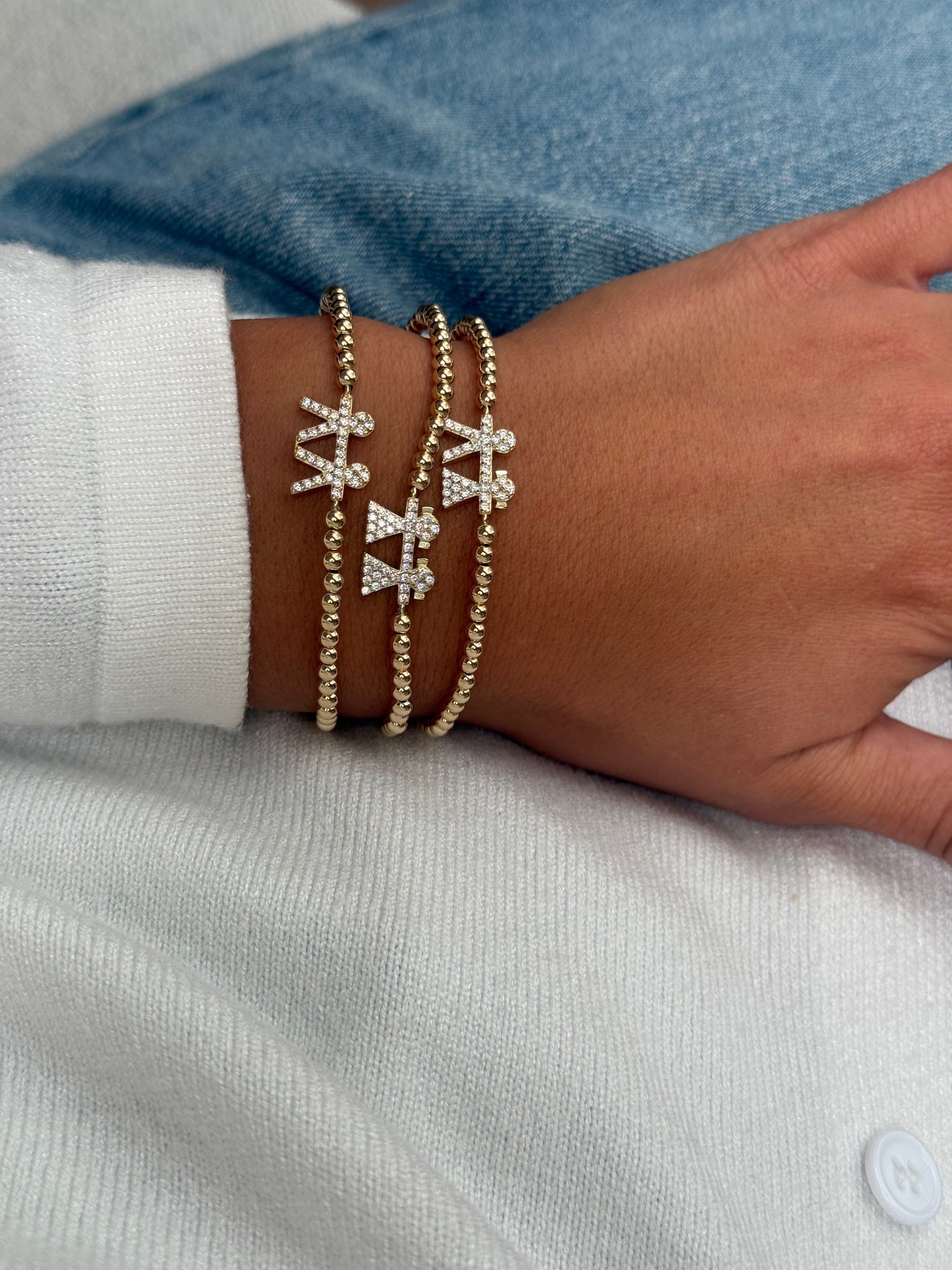 Girl 2 gold coloured