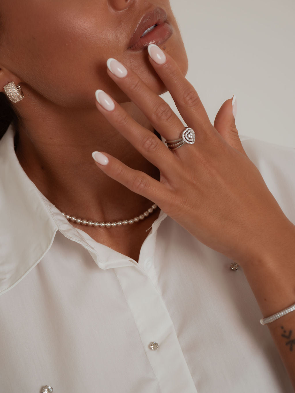 Ring cleo heart cc silver